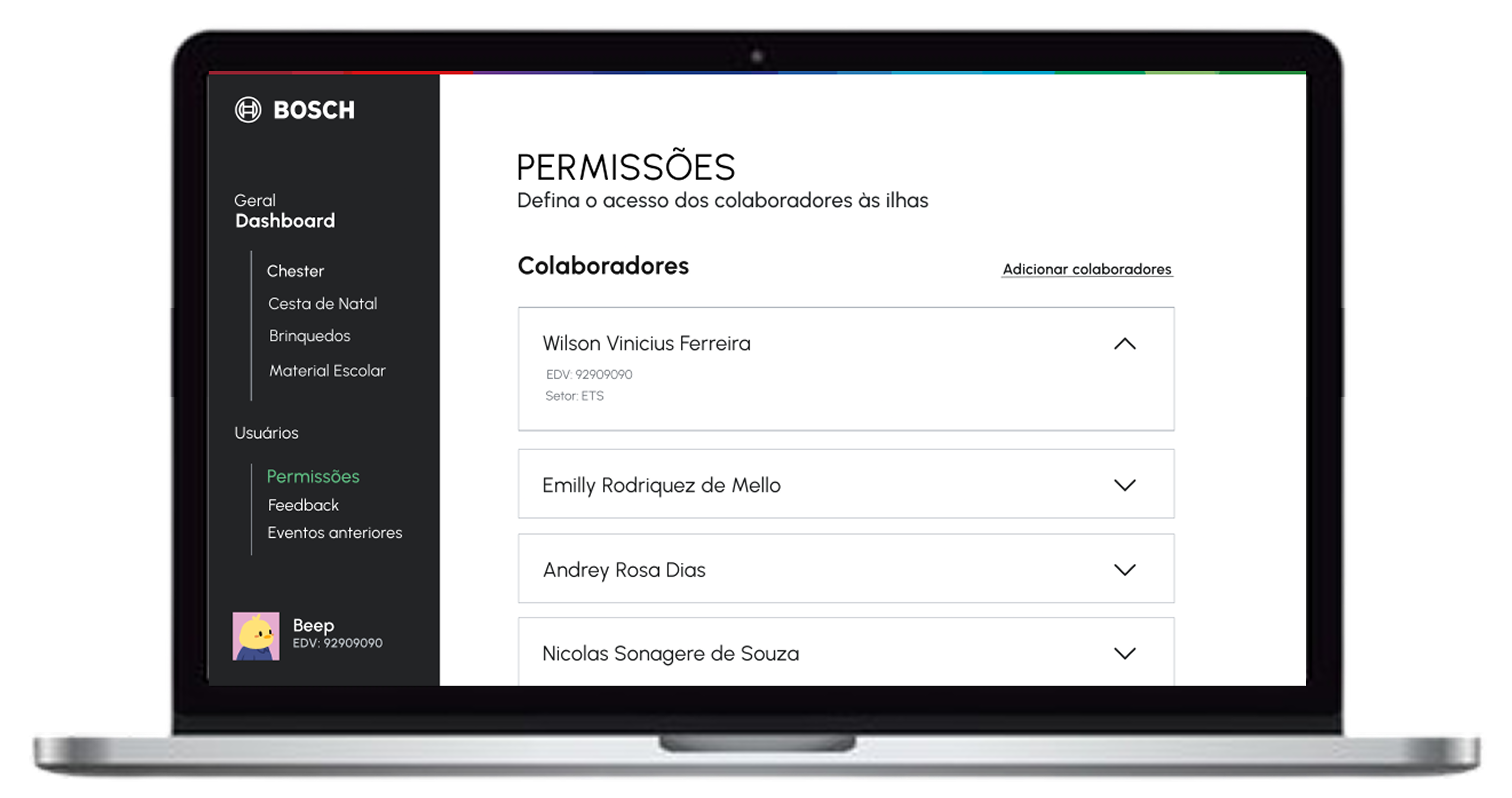 Gerenciamento de Permissões